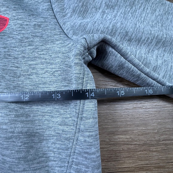 Under Armour Storm Girls Coldgear Heathered Gray Hooded Sweatshirt YSM School - Picture 3 of 14